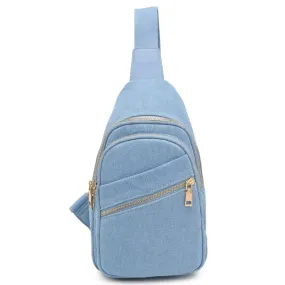 Zephyr Denim Sling Backpack