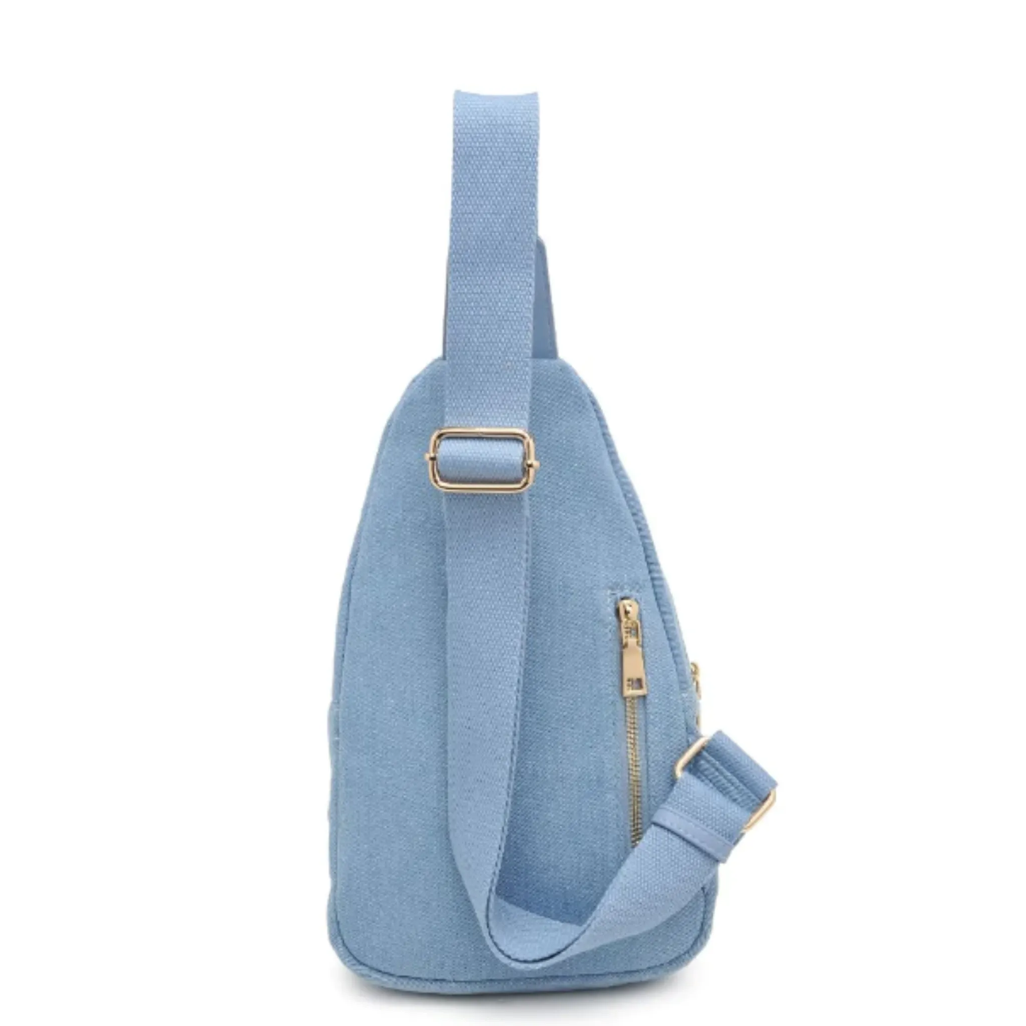 Zephyr Denim Sling Backpack