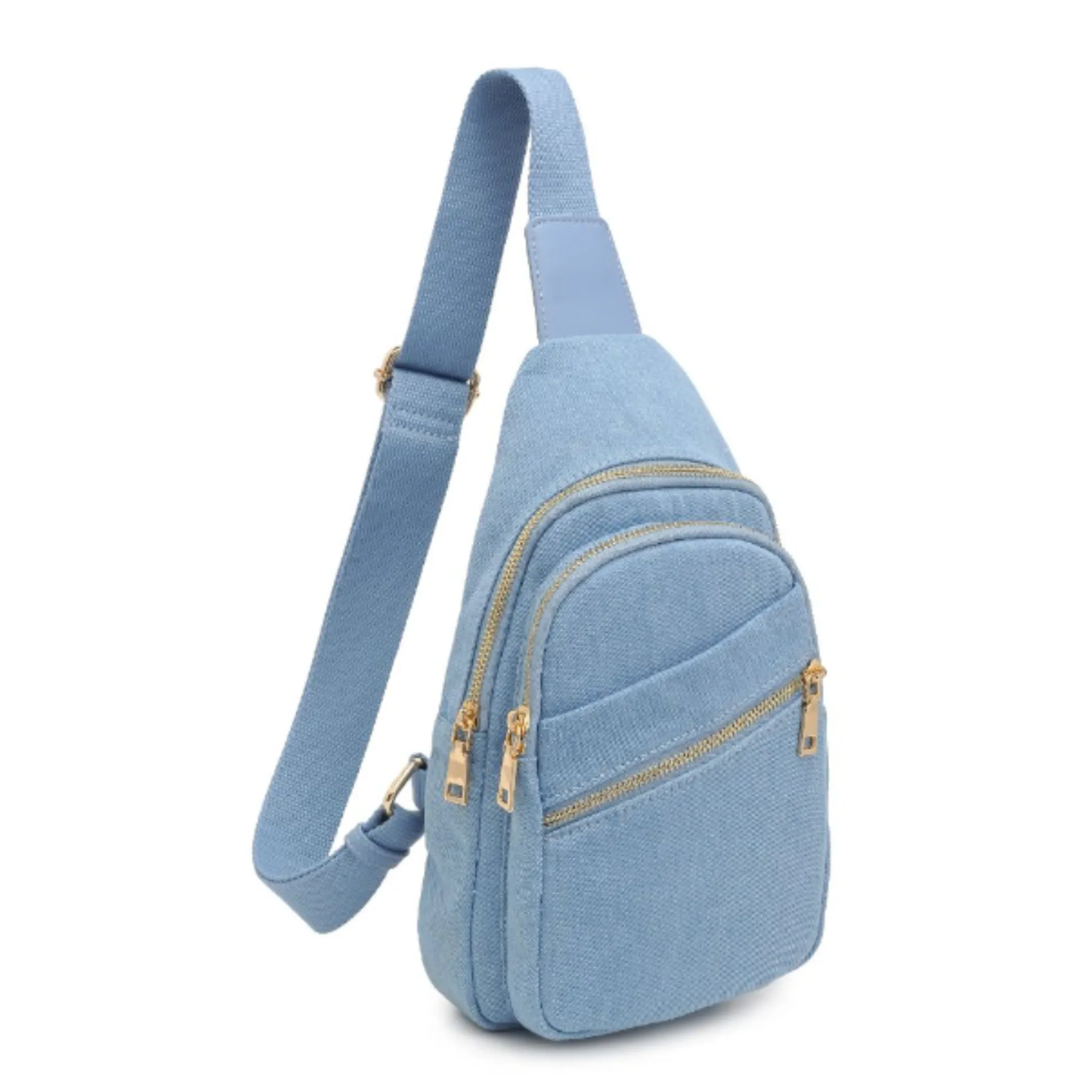 Zephyr Denim Sling Backpack